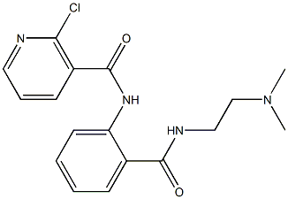 2-chloro-N-[2-({[2-(dimethylamino)ethyl]amino}carbonyl)phenyl]nicotinamide Struktur