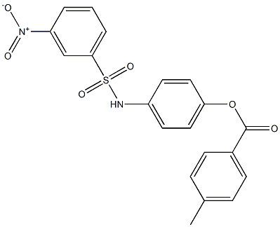 4-[({3-nitrophenyl}sulfonyl)amino]phenyl 4-methylbenzoate Struktur