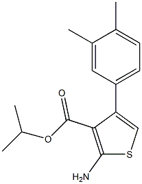 isopropyl 2-amino-4-(3,4-dimethylphenyl)-3-thiophenecarboxylate Struktur