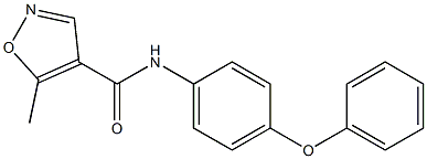 5-methyl-N-(4-phenoxyphenyl)-4-isoxazolecarboxamide Struktur