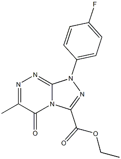 ethyl 1-(4-fluorophenyl)-6-methyl-5-oxo-1,5-dihydro[1,2,4]triazolo[3,4-c][1,2,4]triazine-3-carboxylate Struktur