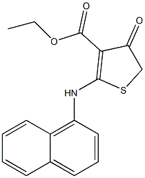 ethyl 2-(1-naphthylamino)-4-oxo-4,5-dihydrothiophene-3-carboxylate Struktur