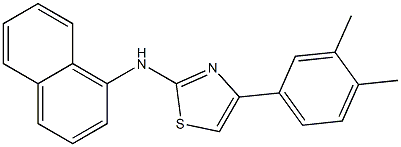 N-[4-(3,4-dimethylphenyl)-1,3-thiazol-2-yl]-N-(1-naphthyl)amine Struktur