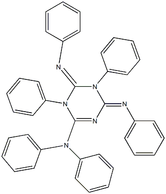 N-(6-(diphenylamino)-1,3-diphenyl-4-(phenylimino)-3,4-dihydro-1,3,5-triazin-2(1H)-ylidene)-N-phenylamine Struktur