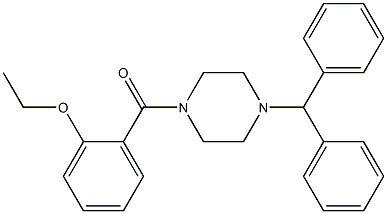 2-[(4-benzhydryl-1-piperazinyl)carbonyl]phenyl ethyl ether Struktur