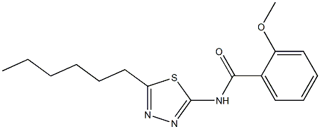 N-(5-hexyl-1,3,4-thiadiazol-2-yl)-2-methoxybenzamide Struktur