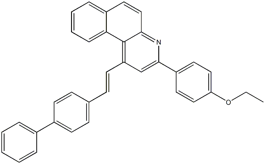 4-[1-(2-[1,1'-biphenyl]-4-ylvinyl)benzo[f]quinolin-3-yl]phenyl ethyl ether Struktur