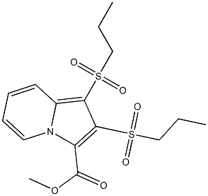 methyl 1,2-bis(propylsulfonyl)-3-indolizinecarboxylate Struktur