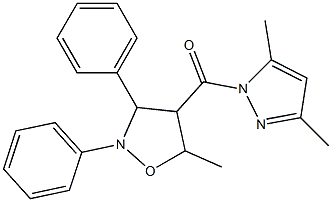 4-[(3,5-dimethyl-1H-pyrazol-1-yl)carbonyl]-5-methyl-2,3-diphenylisoxazolidine Struktur