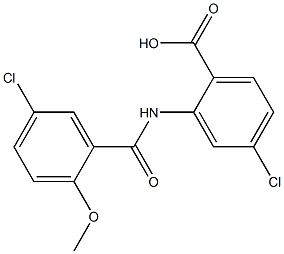 4-chloro-2-[(5-chloro-2-methoxybenzoyl)amino]benzoic acid Struktur