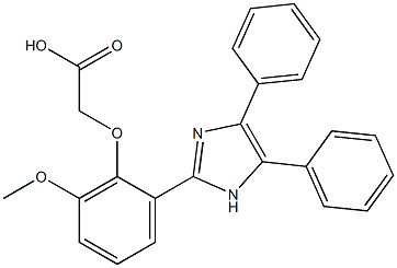 [2-(4,5-diphenyl-1H-imidazol-2-yl)-6-methoxyphenoxy]acetic acid Struktur