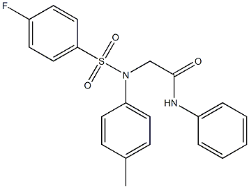 2-[[(4-fluorophenyl)sulfonyl](4-methylphenyl)amino]-N-phenylacetamide Struktur