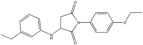 1-[4-(ethyloxy)phenyl]-3-[(3-ethylphenyl)amino]pyrrolidine-2,5-dione Struktur