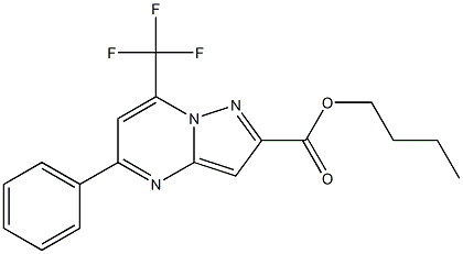 butyl 5-phenyl-7-(trifluoromethyl)pyrazolo[1,5-a]pyrimidine-2-carboxylate Struktur