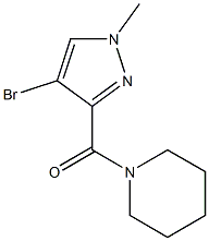 1-[(4-bromo-1-methyl-1H-pyrazol-3-yl)carbonyl]piperidine Struktur