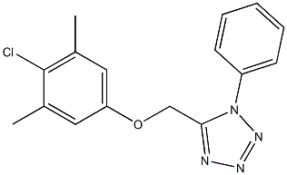 4-chloro-3,5-dimethylphenyl (1-phenyl-1H-tetraazol-5-yl)methyl ether Struktur