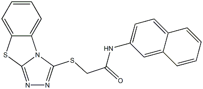 N-(2-naphthyl)-2-([1,2,4]triazolo[3,4-b][1,3]benzothiazol-3-ylsulfanyl)acetamide Struktur