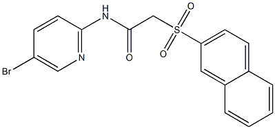 N-(5-bromo-2-pyridinyl)-2-(2-naphthylsulfonyl)acetamide Struktur