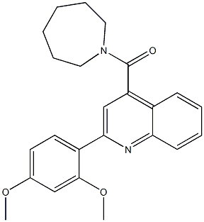 4-(1-azepanylcarbonyl)-2-(2,4-dimethoxyphenyl)quinoline Struktur