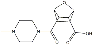 3-[(4-methyl-1-piperazinyl)carbonyl]-7-oxabicyclo[2.2.1]heptane-2-carboxylic acid Struktur