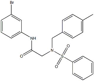 N-(3-bromophenyl)-2-[(4-methylbenzyl)(phenylsulfonyl)amino]acetamide Struktur