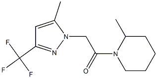 2-methyl-1-{[5-methyl-3-(trifluoromethyl)-1H-pyrazol-1-yl]acetyl}piperidine Struktur