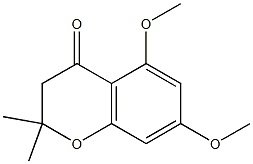 5,7-dimethoxy-2,2-dimethyl-2,3-dihydro-4H-chromen-4-one Struktur