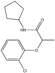 2-(2-chlorophenoxy)-N-cyclopentylpropanamide Struktur