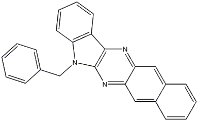 5-benzyl-5H-benzo[g]indolo[2,3-b]quinoxaline Struktur