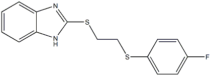 2-({2-[(4-fluorophenyl)sulfanyl]ethyl}sulfanyl)-1H-benzimidazole Struktur