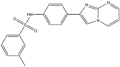 N-(4-imidazo[1,2-a]pyrimidin-2-ylphenyl)-3-methylbenzenesulfonamide Struktur