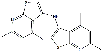 N,N-bis(4,6-dimethylthieno[2,3-b]pyridin-3-yl)amine Struktur