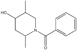 1-benzoyl-2,5-dimethylpiperidin-4-ol Struktur