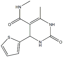 N,6-dimethyl-2-oxo-4-thien-2-yl-1,2,3,4-tetrahydropyrimidine-5-carboxamide Struktur