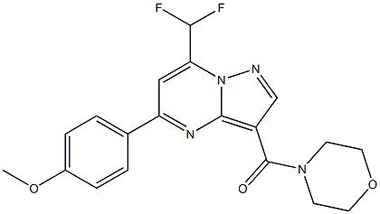 7-(difluoromethyl)-5-(4-methoxyphenyl)-3-(4-morpholinylcarbonyl)pyrazolo[1,5-a]pyrimidine Struktur