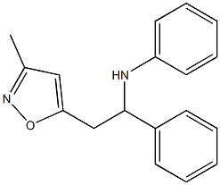 N-[2-(3-methyl-5-isoxazolyl)-1-phenylethyl]-N-phenylamine Struktur