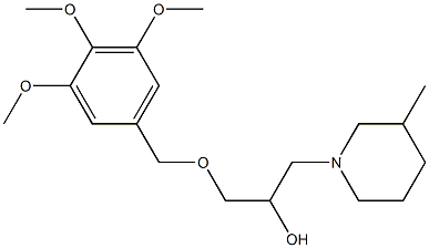 1-(3-methyl-1-piperidinyl)-3-[(3,4,5-trimethoxybenzyl)oxy]-2-propanol Struktur