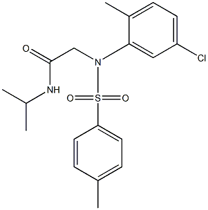 2-{5-chloro-2-methyl[(4-methylphenyl)sulfonyl]anilino}-N-isopropylacetamide Struktur