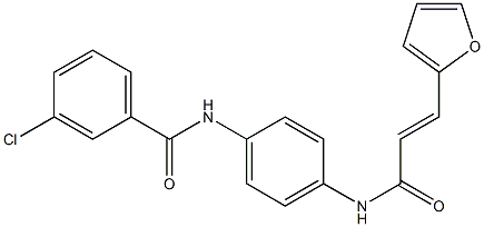 3-chloro-N-(4-{[3-(2-furyl)acryloyl]amino}phenyl)benzamide Struktur