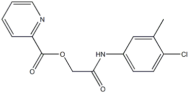 2-(4-chloro-3-methylanilino)-2-oxoethyl 2-pyridinecarboxylate Struktur