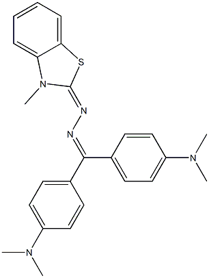 3-methyl-1,3-benzothiazol-2(3H)-one {bis[4-(dimethylamino)phenyl]methylene}hydrazone Struktur