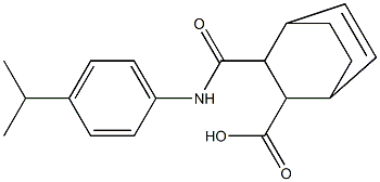 3-[(4-isopropylanilino)carbonyl]bicyclo[2.2.2]oct-5-ene-2-carboxylic acid Struktur