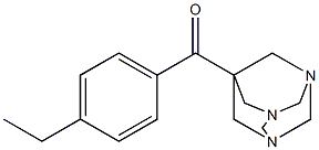 (4-ethylphenyl)(1,3,5-triazatricyclo[3.3.1.1~3,7~]dec-7-yl)methanone Struktur