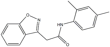 2-(1,2-benzisoxazol-3-yl)-N-(2,4-dimethylphenyl)acetamide Struktur