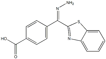 4-[2-(1,3-benzothiazol-2-yl)carbohydrazonoyl]benzoic acid Struktur