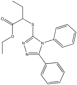 ethyl 2-[(4,5-diphenyl-4H-1,2,4-triazol-3-yl)sulfanyl]butanoate Struktur