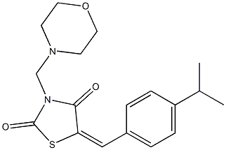 5-(4-isopropylbenzylidene)-3-(4-morpholinylmethyl)-1,3-thiazolidine-2,4-dione Struktur