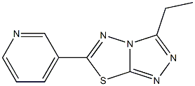 3-ethyl-6-(3-pyridinyl)[1,2,4]triazolo[3,4-b][1,3,4]thiadiazole Struktur