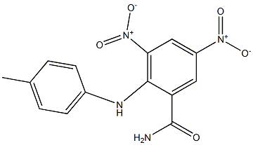 3,5-bisnitro-2-(4-toluidino)benzamide Struktur