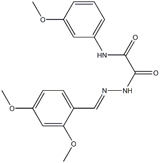 2-[2-(2,4-dimethoxybenzylidene)hydrazino]-N-(3-methoxyphenyl)-2-oxoacetamide Struktur